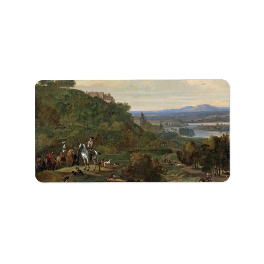 スターリング城C1690の下にヘロンホーキング ラベル (正面)