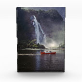 スターリング滝がミルフォード・サウンドに - ニュージーランド フォトブロック (正面)