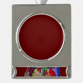 スターリング銀カスタムオーナメント保存酒 シルバープレートバナーオーナメント (正面)