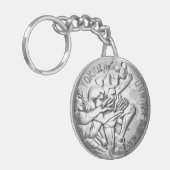 スターリング銀メダル東京五輪 キーホルダー (正面左)