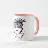 スターリーアイズクラシックホワイトおもしろい マグカップ (正面右)