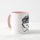 スターリーアイズクラシックホワイトおもしろい マグカップ (正面左)