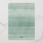 スターリーウィンターローレル |ホリデーパーティー 箔招待状 (裏面)