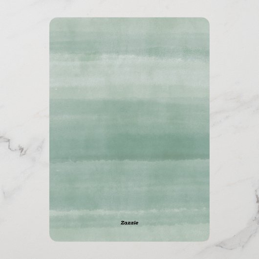 スターリーウィンターローレル |ホリデーパーティー 箔招待状 (裏面)