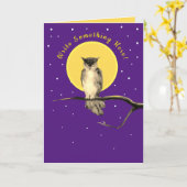 スターリーウパーソナライズされたクロウ秋カード カード (黄色い花)