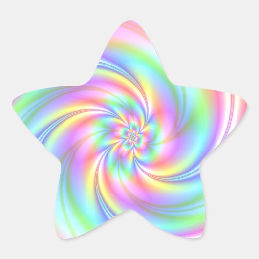 スターリーガールピンクトウリル星ステッカー 星シール (正面)