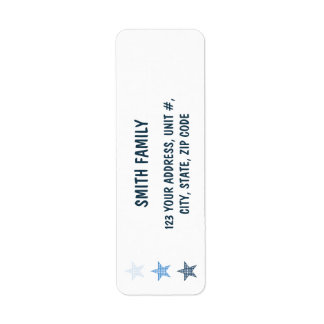 スターリーギンガム男の赤ちゃん差出人住所ラベル ラベル