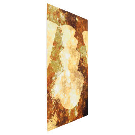 スターリークリスタルライトブラウン金ゴールドスターライトアート メタルプリント