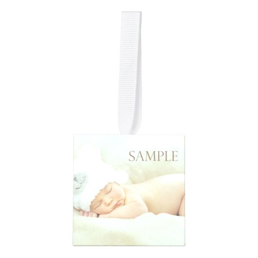 スターリークリスマスナイト恵み写真テンプレート キューブオーナメント (正面)