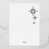 スターリークリスマスフォト薄紫フォイルホリデーカード 箔シーズンカード (裏面)