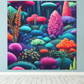 スターリーコズミックブロッサムオデッセイ キャンバスプリント (インサイチュ (ウッドフロア))