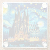 スターリーサグラダファミリアバルセロナ ガラスコースター (裏面)