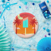 スターリーサマーパームアイスオアシス ペーパープレート (パーティー)