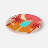 スターリーサマーパームアイスオアシス ペーパープレート (アングル)