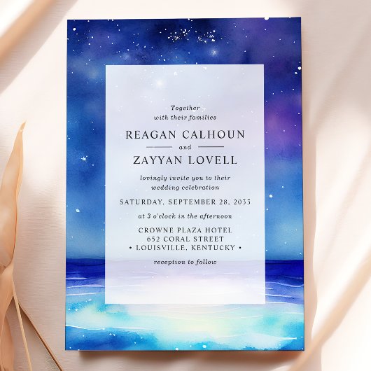 スターリーシースケープウォーター結婚式招待状 招待状
