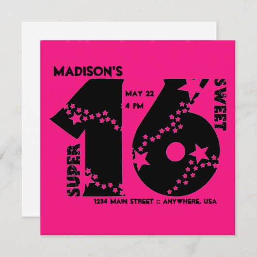 スターリースすごいイート16招待状 招待状 (正面/裏面)