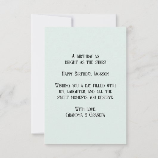 スターリースカイファースト誕生日カード カード (裏面)