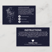 スターリースカイフローラムーンクリスタルキャンドルスペル 名刺 (正面/裏面)