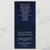 スターリースカイ・メイソンのジャース結婚式 プログラム (裏面)