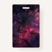 スターリースターズ宇宙銀河系惑星パターン バッジ (正面)