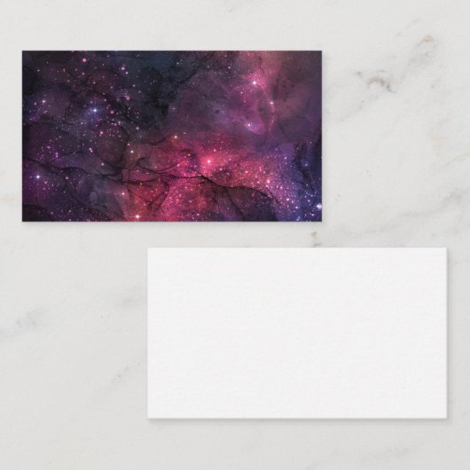 スターリースターズ宇宙銀河系惑星パターン 名刺 (正面/裏面)