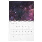 スターリースターズ 外宇宙 銀河惑星柄 カレンダー (2月 2027)