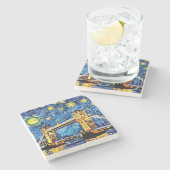 スターリースターリーナイトロンドンイングランド ストーンコースター (横)