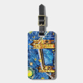 スターリースターリーナイトロンドンイングランド ラゲッジタグ (正面縦)