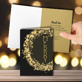 スターリースブラックメリークリスマスビジネス シーズンカード