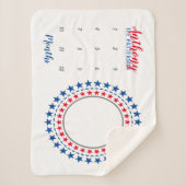 スターリースベビーマイルストーンフォトシェルパブランケット シェルパブランケット (正面)