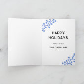 スターリースロゴビジネス折り畳みホリデーカード カード (内部)