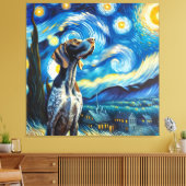 スターリードイツショートポインタードッグポートレート キャンバスプリント (インサイチュ (リビング))