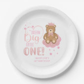 スターリードリームビッグリトルワンスリーピーベア誕生日 ペーパープレート (正面)