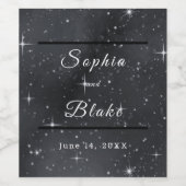 スターリーナイトの天体結婚式 ワインラベル (シングルラベル)