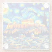 スターリーナイトアクロポリスアテネ ガラスコースター (裏面)