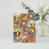 スターリーナイトイスラエルHamsaはがき ポストカード (スタンド正面)