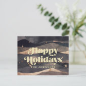 スターリーナイトウィンタースカイシモダンックエレガントシック シーズンポストカード (スタンド正面)