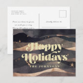 スターリーナイトウィンタースカイシモダンックエレガントシック シーズンポストカード (正面/裏面)