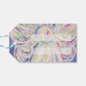 スターリーナイトエンジェルホリデーカスタムカードギフトラベル ギフトタグ (裏面横)