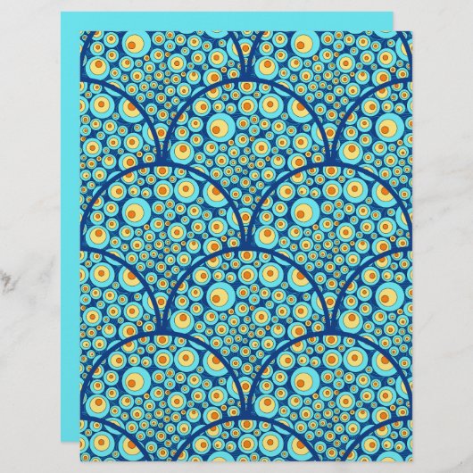 スターリーナイトオンシードゥードルデコスクラップブックペーパー (正面/裏面)