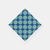 スターリーナイトオンシードードル水玉模様ペーパークラフト スタンダードカクテルナプキン (角)