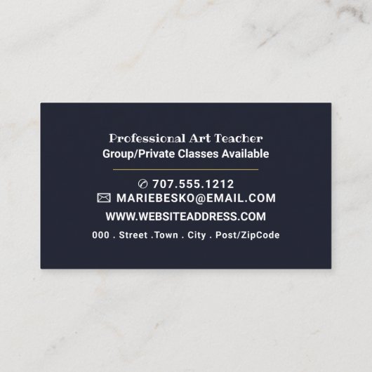 スターリーナイトオーバーザローネアート先生 名刺 (裏面)