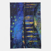 スターリーナイトオーバーザローネヴァンゴッホファインアート キッチンタオル (縦)