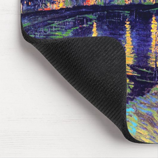 スターリーナイトオーバーザローネヴァンゴッホファインアート マウスパッド (コーナー)