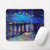 スターリーナイトオーバーザローネヴァンゴッホファインアート マウスパッド (マウス)