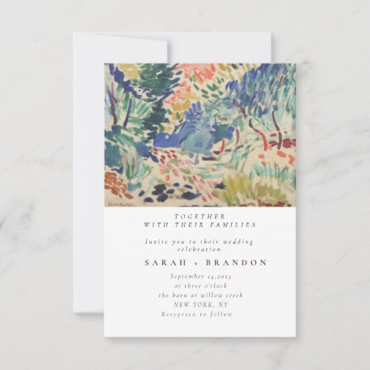 スターリーナイトオールド絵画ズ結婚式招待状 招待状 (正面)