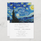 スターリーナイトオールド絵画ズ結婚式招待状 招待状 (正面/裏面)