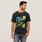 スターリーナイトキャタホウラレオパードドッグバンゴッホ恋人 Tシャツ (正面フル)