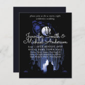 スターリーナイトキャンピング結婚ズインウィルダネス招待状 (正面/裏面)