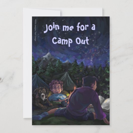 スターリーナイトキャンプアウト招待状 招待状 (正面)